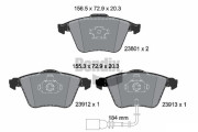 BPD1561 Sada brzdových destiček, kotoučová brzda BENDIX Braking