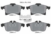 BPD1022 Sada brzdových destiček, kotoučová brzda BENDIX Braking