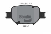 BPD2057 Sada brzdových destiček, kotoučová brzda BENDIX Braking