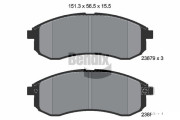 BPD2060 Sada brzdových destiček, kotoučová brzda BENDIX Braking