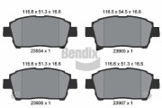BPD2062 Sada brzdových destiček, kotoučová brzda BENDIX Braking