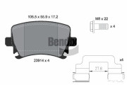 BPD1436 Sada brzdových destiček, kotoučová brzda BENDIX Braking