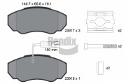 BPD1161 Sada brzdových destiček, kotoučová brzda BENDIX Braking