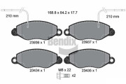BPD2066 Sada brzdových destiček, kotoučová brzda BENDIX Braking