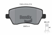 BPD1003 Sada brzdových destiček, kotoučová brzda BENDIX Braking