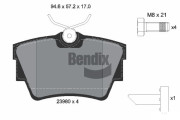 BPD1021 Sada brzdových destiček, kotoučová brzda BENDIX Braking