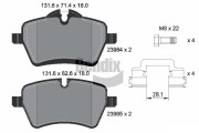 BPD1188 Sada brzdových destiček, kotoučová brzda BENDIX Braking