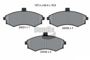 BPD2081 Sada brzdových destiček, kotoučová brzda BENDIX Braking