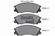 BPD2086 Sada brzdových destiček, kotoučová brzda BENDIX Braking
