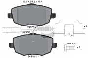 BPD1187 Sada brzdových destiček, kotoučová brzda BENDIX Braking
