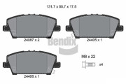 BPD1336 Sada brzdových destiček, kotoučová brzda BENDIX Braking