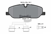 BPD1376 Sada brzdových destiček, kotoučová brzda BENDIX Braking