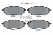 BPD2107 Sada brzdových destiček, kotoučová brzda BENDIX Braking