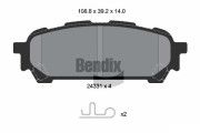 BPD2130 Sada brzdových destiček, kotoučová brzda BENDIX Braking