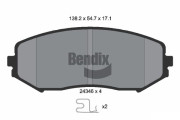 BPD1379 Sada brzdových destiček, kotoučová brzda BENDIX Braking