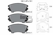 BPD1180 Sada brzdových destiček, kotoučová brzda BENDIX Braking