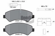 BPD1220 Sada brzdových destiček, kotoučová brzda BENDIX Braking