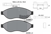 BPD1034 Sada brzdových destiček, kotoučová brzda BENDIX Braking