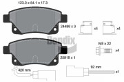 BPD1121 Sada brzdových destiček, kotoučová brzda BENDIX Braking