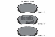 BPD1295 Sada brzdových destiček, kotoučová brzda BENDIX Braking