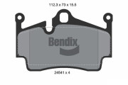 BPD2166 Sada brzdových destiček, kotoučová brzda BENDIX Braking
