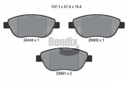 BPD1197 Sada brzdových destiček, kotoučová brzda BENDIX Braking
