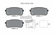 BPD2177 Sada brzdových destiček, kotoučová brzda BENDIX Braking