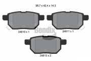 BPD2179 Sada brzdových destiček, kotoučová brzda BENDIX Braking