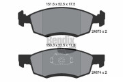 BPD1405 Sada brzdových destiček, kotoučová brzda BENDIX Braking
