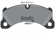 BPD1498 Sada brzdových destiček, kotoučová brzda BENDIX Braking