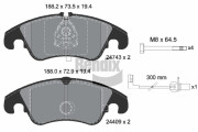 BPD1108 Sada brzdových destiček, kotoučová brzda BENDIX Braking
