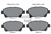 BPD2195 Sada brzdových destiček, kotoučová brzda BENDIX Braking
