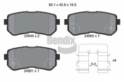 BPD1431 Sada brzdových destiček, kotoučová brzda BENDIX Braking