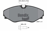 BPD2210 Sada brzdových destiček, kotoučová brzda BENDIX Braking