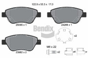 BPD1493 Sada brzdových destiček, kotoučová brzda BENDIX Braking