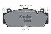 BPD2226 Sada brzdových destiček, kotoučová brzda BENDIX Braking
