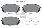 BPD1077 Sada brzdových destiček, kotoučová brzda BENDIX Braking