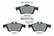 BPD1626 Sada brzdových destiček, kotoučová brzda BENDIX Braking
