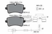 BPD1606 Sada brzdových destiček, kotoučová brzda BENDIX Braking