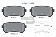 BPD1136 Sada brzdových destiček, kotoučová brzda BENDIX Braking