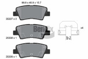 BPD1553 Sada brzdových destiček, kotoučová brzda BENDIX Braking