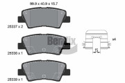 BPD2341 Sada brzdových destiček, kotoučová brzda BENDIX Braking