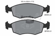 BPD1640 Sada brzdových destiček, kotoučová brzda BENDIX Braking