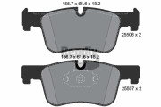 BPD1122 Sada brzdových destiček, kotoučová brzda BENDIX Braking