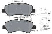 BPD1081 Sada brzdových destiček, kotoučová brzda BENDIX Braking