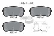 BPD2258 Sada brzdových destiček, kotoučová brzda BENDIX Braking