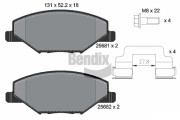 BPD1565 Sada brzdových destiček, kotoučová brzda BENDIX Braking