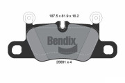 BPD2260 Sada brzdových destiček, kotoučová brzda BENDIX Braking