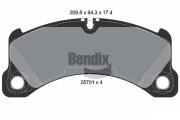 BPD2261 Sada brzdových destiček, kotoučová brzda BENDIX Braking