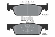 BPD1010 Sada brzdových destiček, kotoučová brzda BENDIX Braking